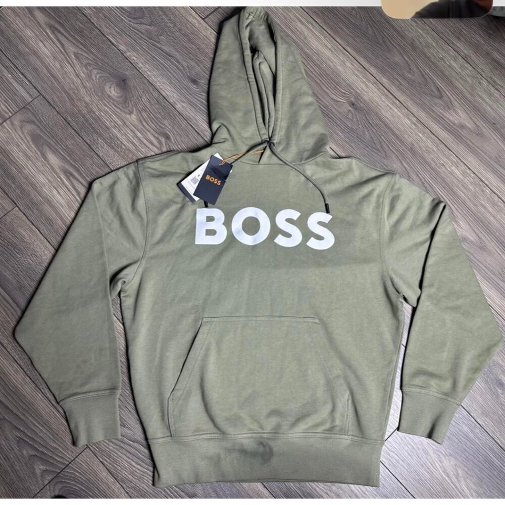 Boss Hugo Boss Men's Black Webasichood Logo Graphic Pullover Hoodie Size Medium